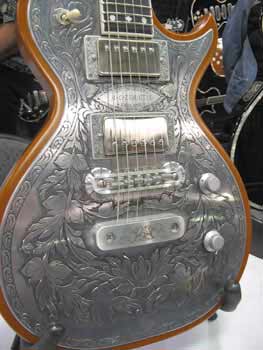 custom chrome etched guitar
