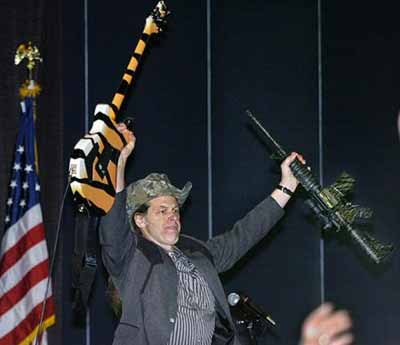 Ted Nugent guitarist and avid game hunter 